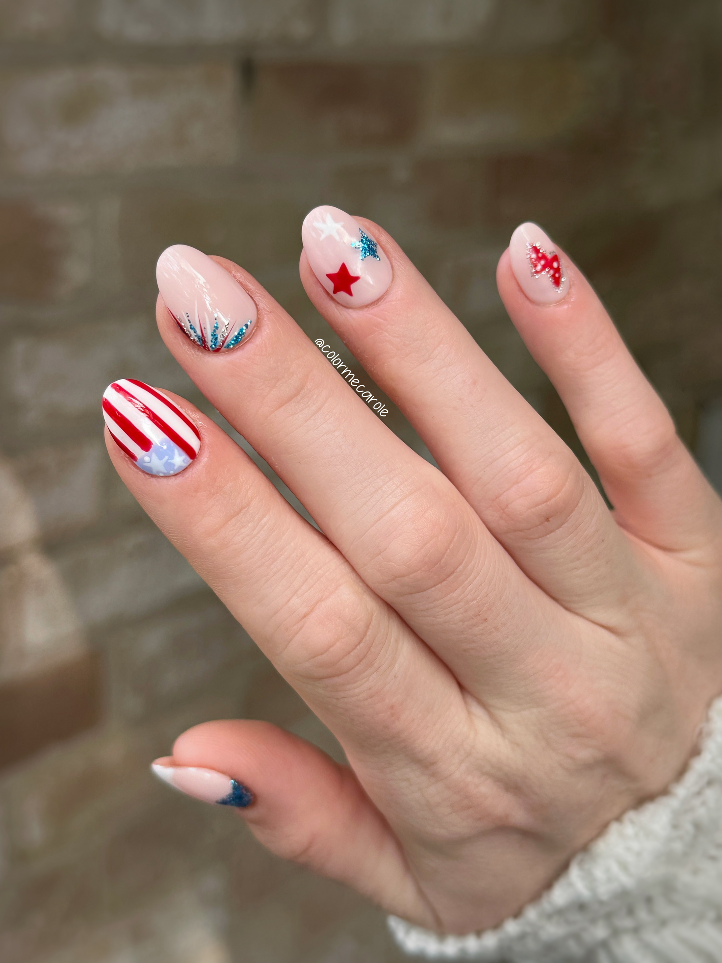 Patriotic Pizzazz - Press On Nails
