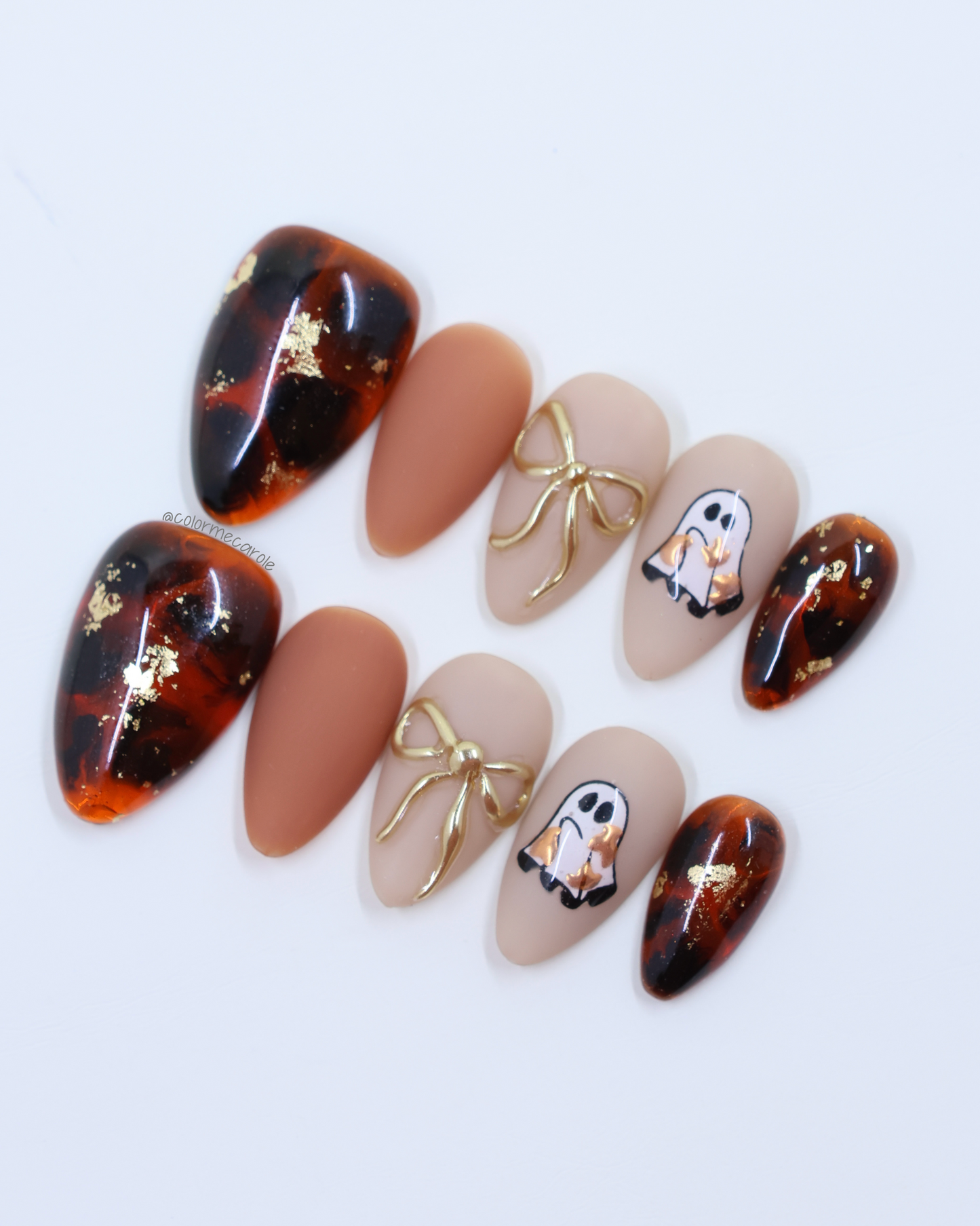 Ghost Torties - Press On Nails