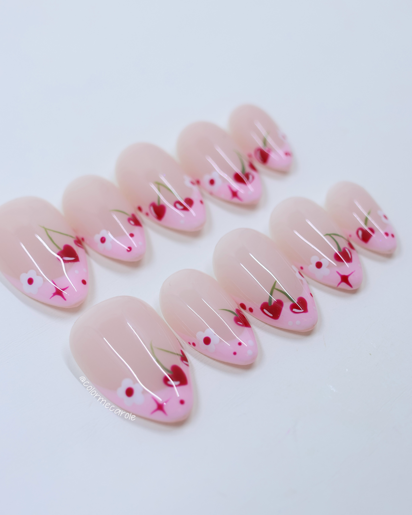 Cherry in Love - Press On Nails