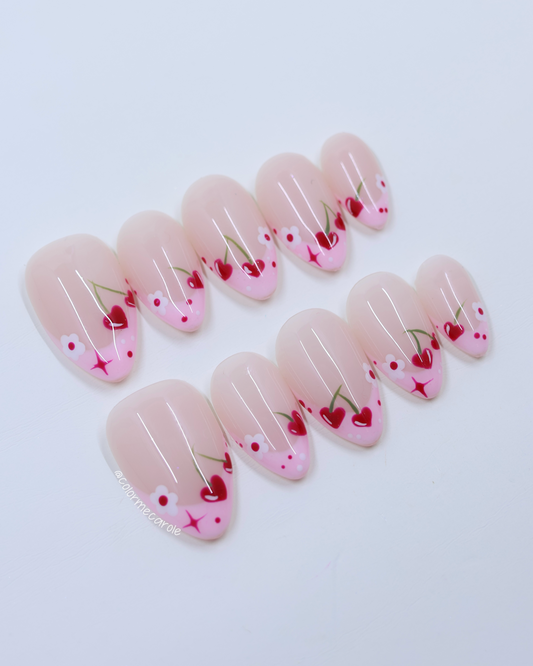 Cherry in Love - Press On Nails
