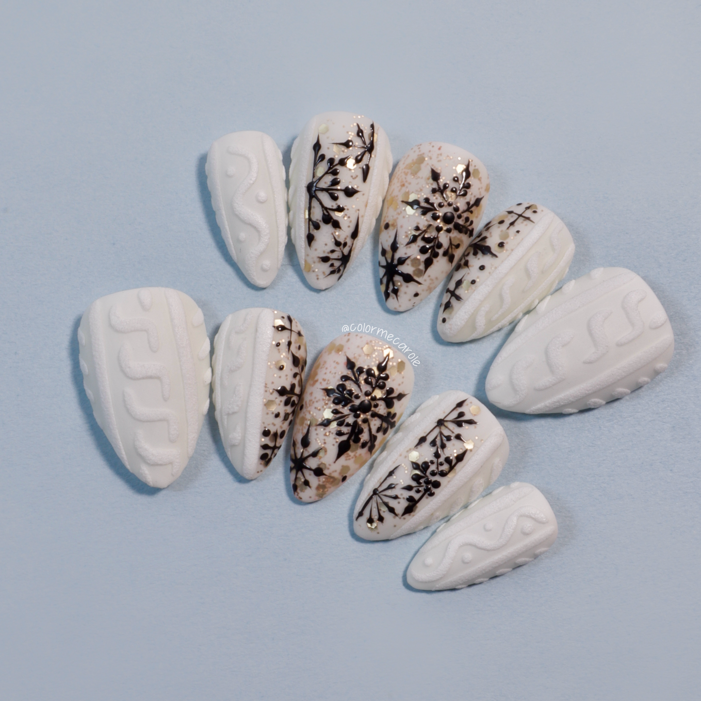 Snow Place Like Gold • Press On Nails