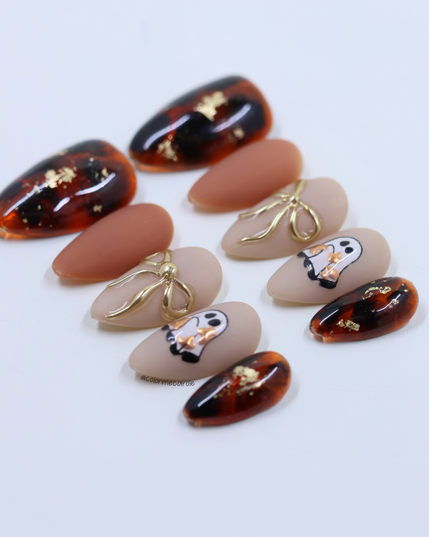 Ghost Torties - Press On Nails