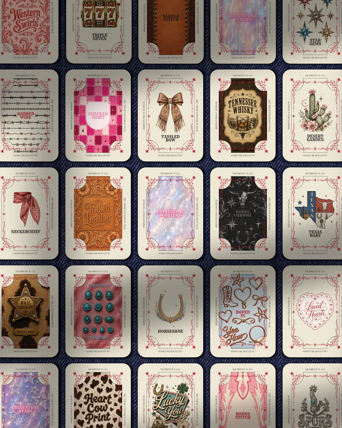 MANICURE ROULETTE RHINESTONES & RODEOS | COWGIRL ART THEME EXPANSION PACK