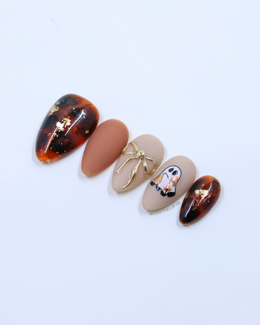Ghost Torties - Press On Nails