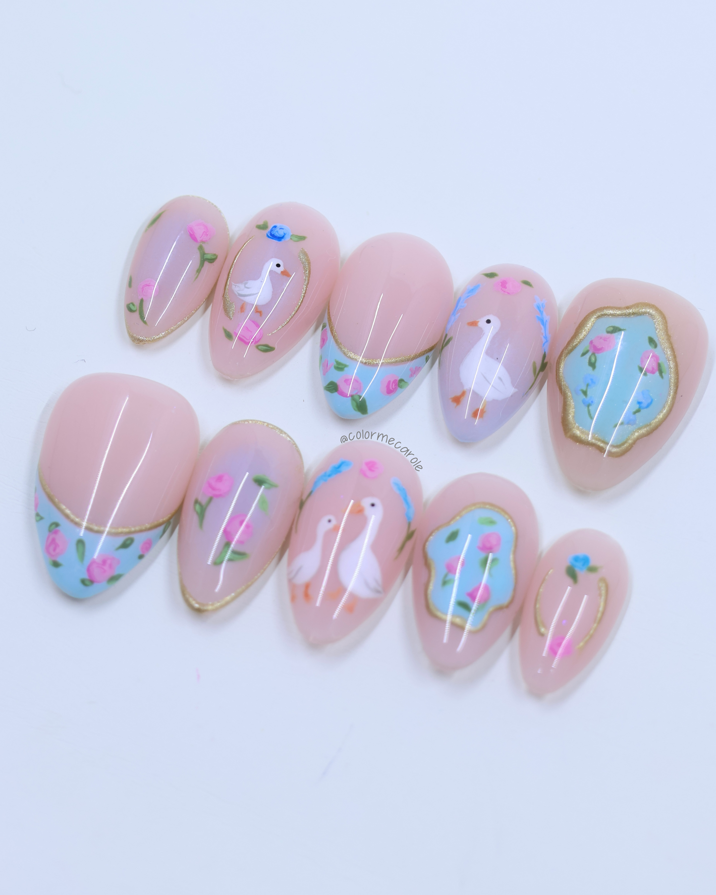 Goose in Bloom - Press On Nails
