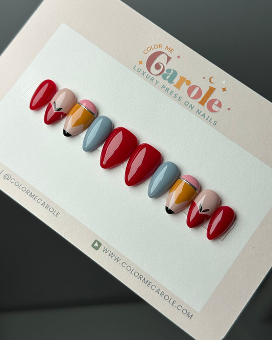 Teachers Pet-icure • Press On Nails