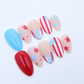 Red, White + Boom! - Press On Nails