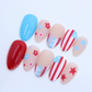 Red, White + Boom! - Press On Nails
