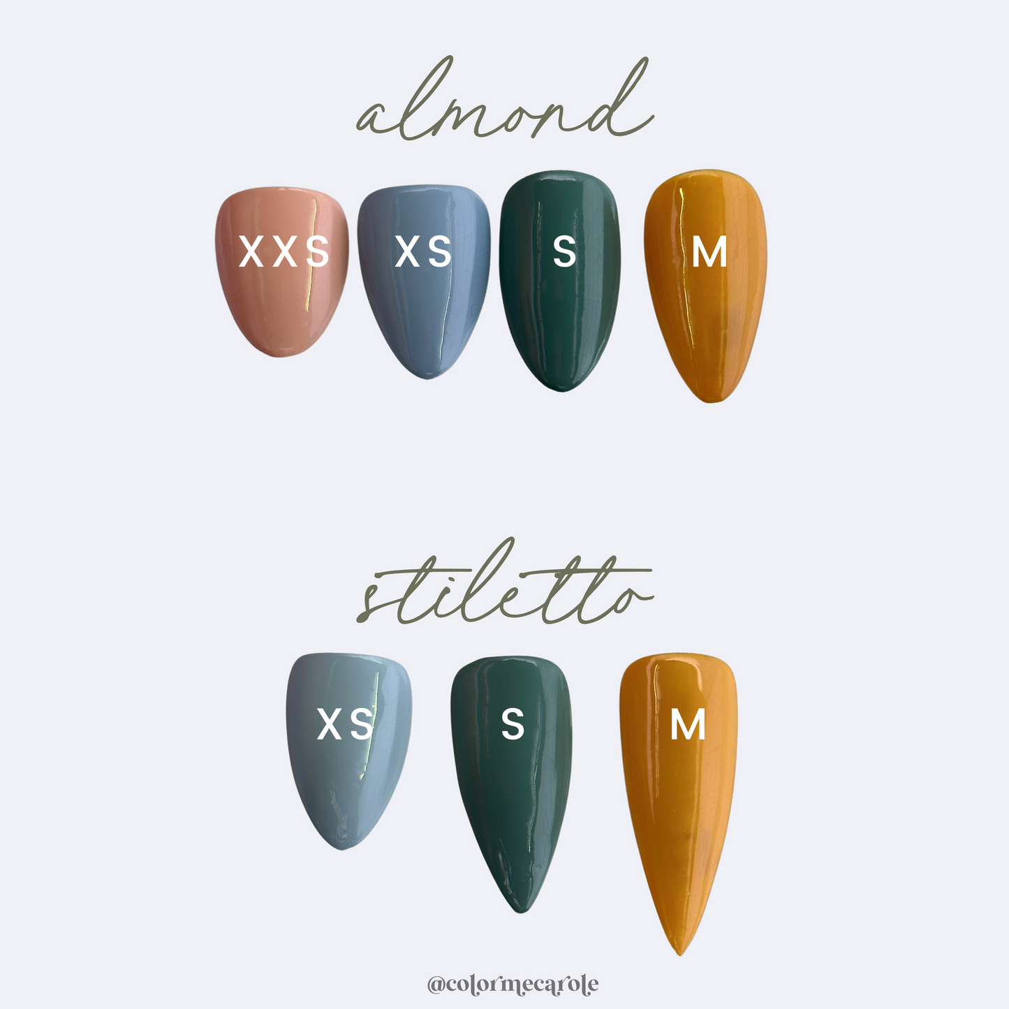 Chrome Solid Color Set - Press On Nails