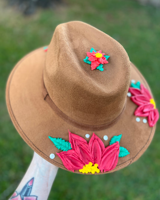 Poinsettias - Wide Brim Hat