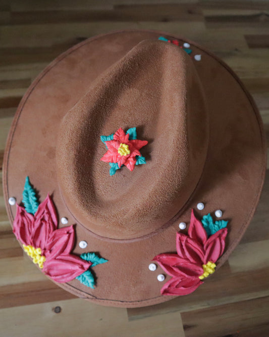 Poinsettias - Wide Brim Hat